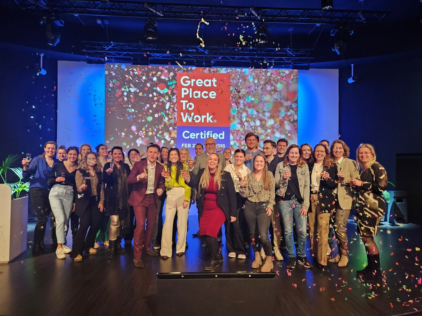 Groepsfoto voor Great Place to Work